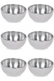 Set boluri, 6 piese, 500 ml, Metal, Argintiu