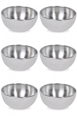 Set boluri, 6 piese, 500 ml, Metal, Argintiu foto