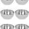 Set boluri, 6 piese, 500 ml, Metal, Argintiu