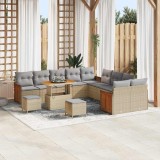 VidaXL Set de canapele pentru grădină 13 pcs Bej 90 x 55 x 71 cm