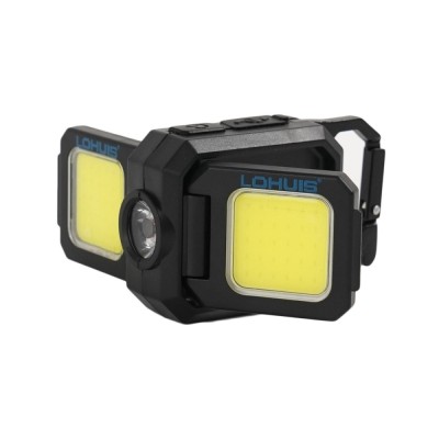 Lanterna LED Lohuis tip breloc, cu acumulator, 3 W + 2 x 5 W, 600 lm, 5 moduri de iluminare, negru foto