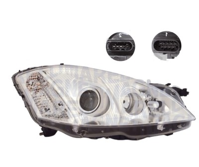 Far Mercedes Clasa S (W221) 09.2005-06.2009, montare fata, dreapta, sistem infrarosu; D1S+H11+H7; electric; cu bec xenon; cu balast; cu motor; cu bec foto