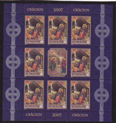 ROMANIA 2007 LP 1787b CRACIUN MINICOALA MNH foto