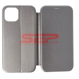 Husa Flip Round Apple iPhone 13 Gri Fossil - Toc Protectie Premium