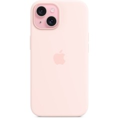 Husa de protectie Apple Silicone Case with MagSafe pentru iPhone 15, Light Pink