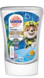 Rezerva sapun lichid antibacterian Sagrotan Kids No Touch cu Musetel pentru dozatorul automat cu senzor, 250 ml - compatibil cu DETTOL