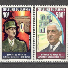 Dahomey.1971 Posta aeriana:Moartea lui Ch. de Gaulle-presedinte MD.71