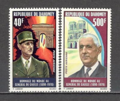 Dahomey.1971 Posta aeriana:Moartea lui Ch. de Gaulle-presedinte MD.71 foto