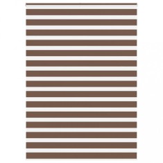 vidaXL Jaluzea tip zebra maro lățime țesătură 150,9 cm poliester