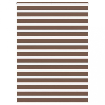 Jaluzea tip zebra maro lățime țesătură 150,9 cm poliester foto