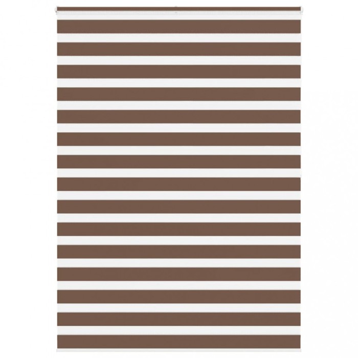 Jaluzea tip zebra maro lățime țesătură 150,9 cm poliester