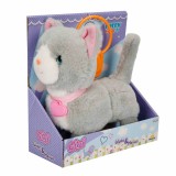 Jucarie de plus interactiva cu sunete, Puffy Friends, Pisica Gigi, Gri