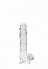 Penis dildo mic transparent cu ventuză de aspirație 17 cm foto
