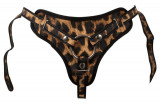 Chilot cu curea cu design cu imprimeu leopard Deluxe Strap-on - S/L, Orion
