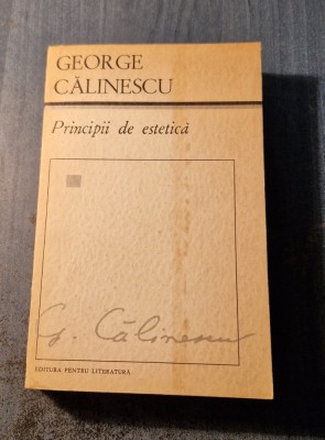 Principii de estetica George Calinescu foto