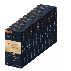 Set 10 x Capsule cafea Davidoff Caf&eacute; Fine Aroma Espresso, 100 capsule x 5.5g, Compatibil sistem Nespresso