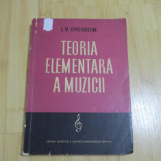 I. V. SPOSOBIN--TEORIA ELEMENTARA A MUZICII - 1959