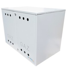 Firida 60x80x50 cm, Proconstructo Group, cutie pentru contor de gaz si regulator, gri, din tabla, cu