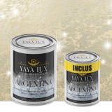 Vopsea Decorativă de Lux Argentina &ndash; Bej Sampanie | Pachet 3L (2L + 1L), Efect 3D Stelat-Toro Decor