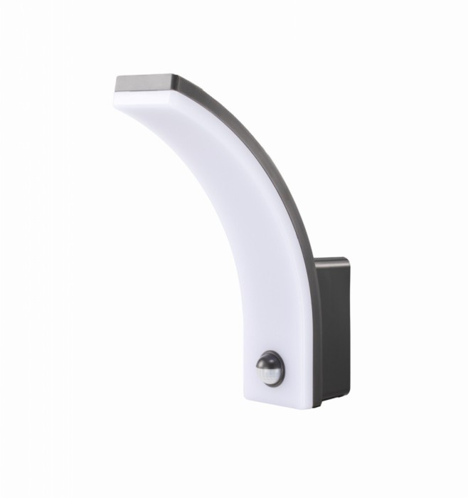 Aplica de exterior 20W 1700lm 4000K lumina naturala IP65 cu senzor de miscare, distanta de detectie maxim 9m, garantie 5 ani