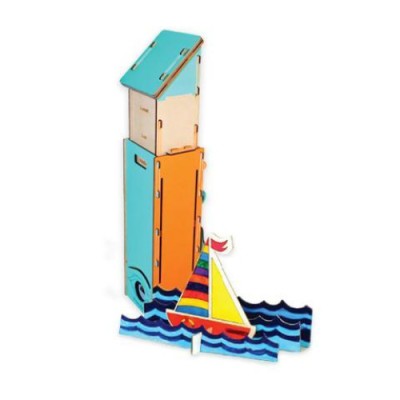Joc de constructie, Periscopul, din lemn, model STEM, Smartivity foto