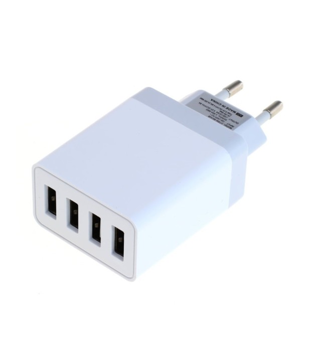 Adaptor de &icirc;ncărcare OTB USB - adaptor multiplu cu 4 porturi 4,8A cu Auto-ID - alb