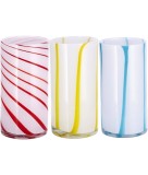 Cumpara ieftin Set 3 vaze flori sticla multicolora 12 x 25 cm