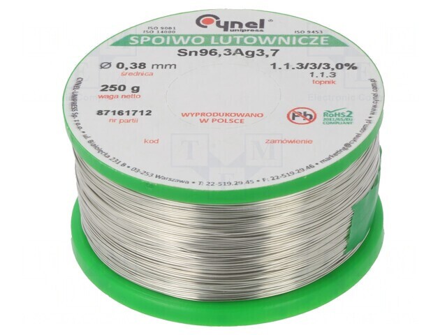 S&acirc;rmă de lipit fără plumb 0,38mm 0,25kg