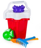 Galeata Nisip Mare Stea 6 Piese, Plastic, 3+ Ani, Set Jucarii Plaja Gradina, Fabricat in Ucraina
