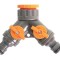 Conector cu 2 cai robinet 1/2&amp;quot; 3/4&amp;quot; furtun 1/2&amp;quot; Top Garden