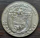 Moneda Argint Panama 1/2 Balboa 1968 - Medio Balboa - Numismatica