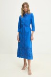 Answear Lab rochie din bumbac midi, evazată