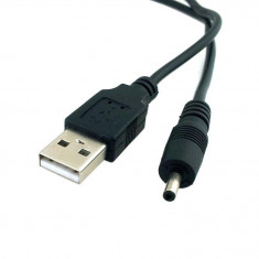 Cablu USB - conector DC 3 mm pentru alimentare electronice , negru