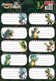 Set etichete școlare Tanex tls-801, Dino. 30 buc/set