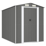 Cumpara ieftin Sopron de gradina, gri deschis, 192x274x223 cm, otel galvanizat