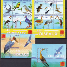 Guineea 2001 fauna pasari MI 3506-3517 2 klb. + 2 bl. 705,706 MNH