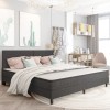 VidaXL Tăblie de pat, gri &icirc;nchis, 200 x 200 cm, material textil 287471