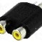 Adaptor in T RCA soclu x2, mono
