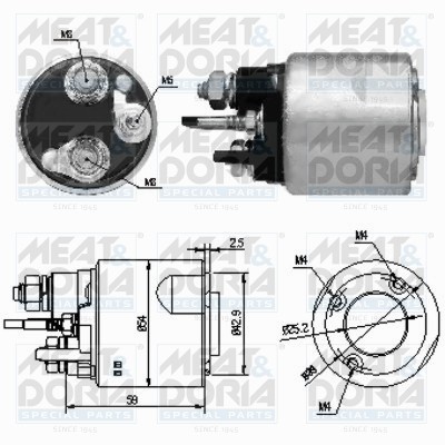 MEAT &amp;amp; DORIA 46159 Solenoid, electromotor foto