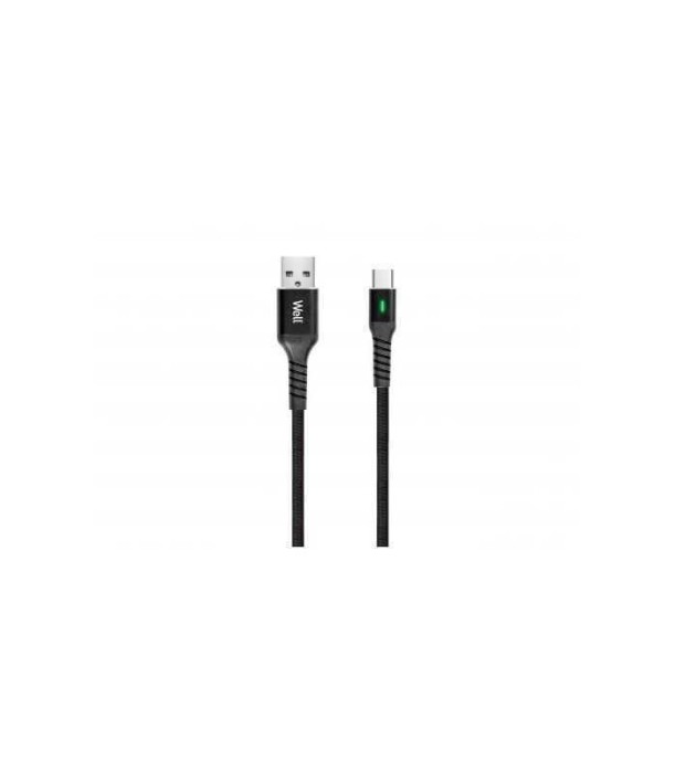 Cablu de date si incarcare USB Type C 1m Well indicator incarcare 3A