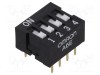 Comutator DIP-SWITCH 4 sec&Aring;&pound;iuni ON-OFF 0,025A/24VDC OMRON