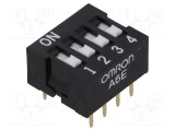 Comutator DIP-SWITCH 4 sec&Aring;&pound;iuni ON-OFF 0,025A/24VDC OMRON