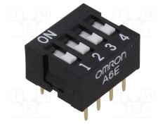 Comutator DIP-SWITCH 4 sec&Aring;&pound;iuni ON-OFF 0,025A/24VDC OMRON
