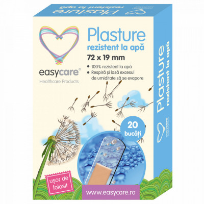 Plasturi rezistenti la apa EASYCARE 72x19 mm 20 buc/cut foto