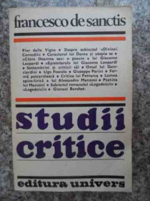 Studii Critice - Francesco De Sanctis ,534108 foto