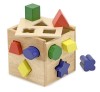 Cub din lemn cu forme de sortat Melissa and Doug, Melissa & Doug
