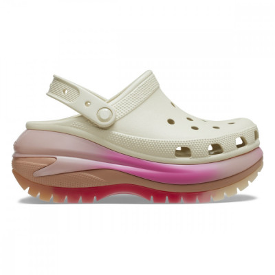 Saboti Crocs Classic Mega Crush ColorDip Clog Bej - Bone/Multi foto