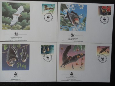 Samoa-WWF,FDC lilieci-set complet foto