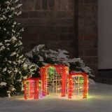 vidaXL Decorație cutie de cadou 3 pcs colorat 20 x 20 x 21 cm Acril 42019087