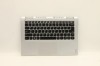 Carcasa superioara cu tastatura palmrest Laptop, Lenovo, Yoga 710-14ISK Type 80TY, 5CB0L47424, AM1JH000210, iluminata, argintie, layout US